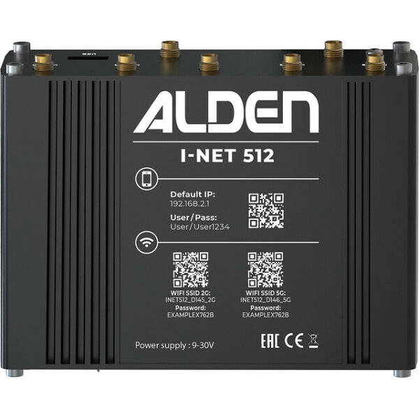 ALDEN Router und Antennenpaket Alden Router 4G/5G/CAT_20/2 SIM/ 4xLAN + Antenne 4x LTE/2x WiFi 1x GPS/2